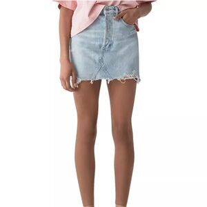Agolde Quinn Mini Skirt 100% Cotton Size 26